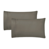 600 Thread Count Cotton Blend Pillowcases, Imperia Embroidered Hem, Set of 2