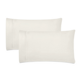 600 Thread Count Cotton Blend Pillowcases, Imperia Embroidered Hem, Set of 2