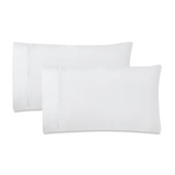 600 Thread Count Cotton Blend Pillowcases, Imperia Embroidered Hem, Set of 2
