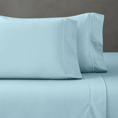 600 Thread Count Cotton Blend Pillowcases, Imperia Embroidered Hem, Set of 2