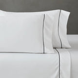 600 Thread Count Cotton Blend Pillowcases, Imperia Embroidered Hem, Set of 2