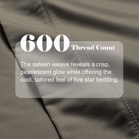 600 Thread Count Cotton Blend Pillowcases, Pandora Embroidered Hem, Set of 2