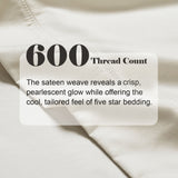 600 Thread Count Cotton Blend Pillowcases, Pandora Embroidered Hem, Set of 2