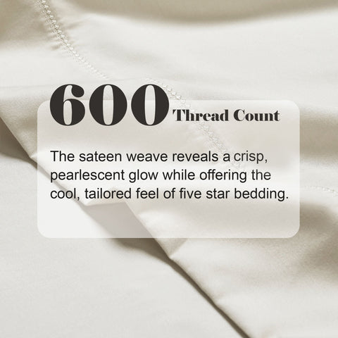 600 Thread Count Cotton Blend Pillowcases, Pandora Embroidered Hem, Set of 2