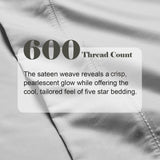 600 Thread Count Cotton Blend Pillowcases, Pandora Embroidered Hem, Set of 2