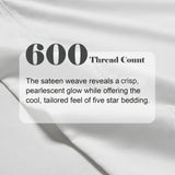 600 Thread Count Cotton Blend Pillowcases, Pandora Embroidered Hem, Set of 2