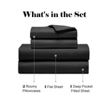 600 Thread Count Cotton Blend Deep Pocket Bed Sheet Set, Pandora Embroidered Hem