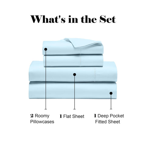 600 Thread Count Cotton Blend Deep Pocket Bed Sheet Set, Pandora Embroidered Hem