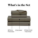 600 Thread Count Cotton Blend Deep Pocket Bed Sheet Set, Pandora Embroidered Hem