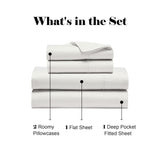 600 Thread Count Cotton Blend Deep Pocket Bed Sheet Set, Pandora Embroidered Hem