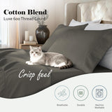 600 Thread Count Cotton Blend Pillowcases, Pandora Embroidered Hem, Set of 2