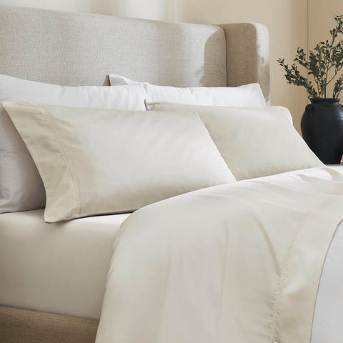600 Thread Count Cotton Blend Deep Pocket Bed Sheet Set, Pandora Embroidered Hem