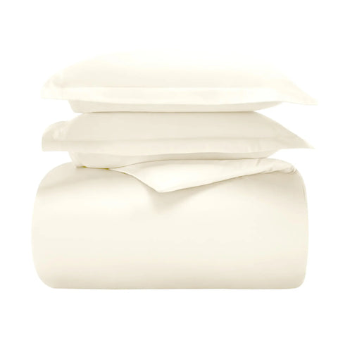 Cotton Blend 600 Thread Count Solid Duvet Cover Set
