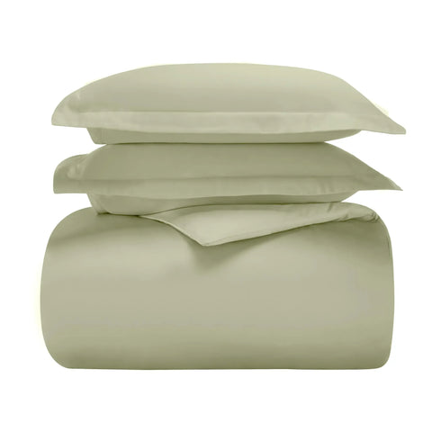 Cotton Blend 600 Thread Count Solid Duvet Cover Set