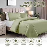 Cotton Blend 600 Thread Count Solid Duvet Cover Set