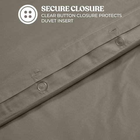 Cotton Blend 600 Thread Count Solid Duvet Cover Set