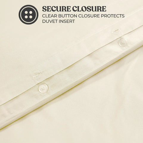 Cotton Blend 600 Thread Count Solid Duvet Cover Set