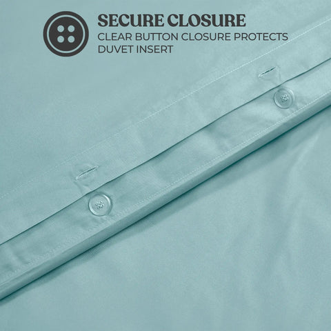 Cotton Blend 600 Thread Count Solid Duvet Cover Set