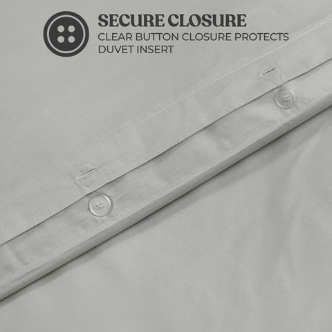 Cotton Blend 600 Thread Count Solid Duvet Cover Set