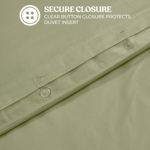 Cotton Blend 600 Thread Count Solid Duvet Cover Set