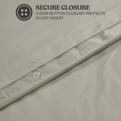 Cotton Blend 600 Thread Count Solid Duvet Cover Set