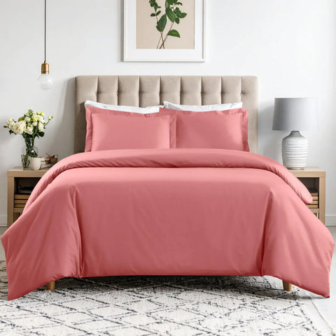 Cotton Blend 600 Thread Count Solid Duvet Cover Set