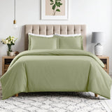 Cotton Blend 600 Thread Count Solid Duvet Cover Set