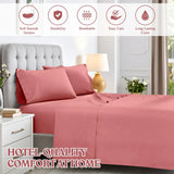 600 Thread Count Cotton Blend Bed Sheet Set Solid Deep Pocket