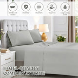 600 Thread Count Cotton Blend Bed Sheet Set Solid Deep Pocket