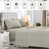 600 Thread Count Cotton Blend Bed Sheet Set Solid Deep Pocket