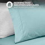 600 Thread Count Cotton Blend Bed Sheet Set Solid Deep Pocket