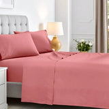 600 Thread Count Cotton Blend Bed Sheet Set Solid Deep Pocket