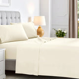 600 Thread Count Cotton Blend Bed Sheet Set Solid Deep Pocket