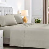 600 Thread Count Cotton Blend Bed Sheet Set Solid Deep Pocket