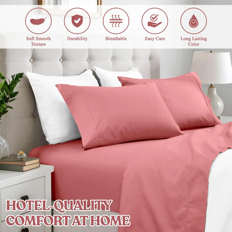 Cotton Blend 600 Thread Count Solid Pillowcase Set of 2
