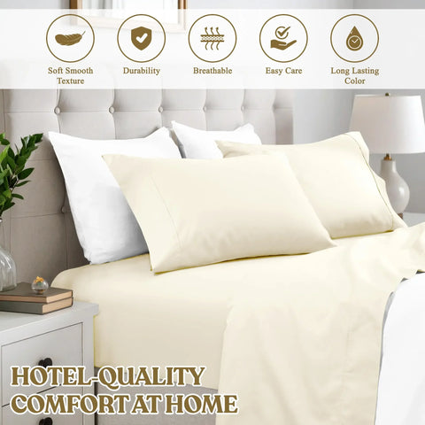 Cotton Blend 600 Thread Count Solid Pillowcase Set of 2