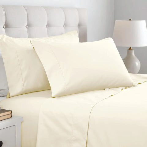 Cotton Blend 600 Thread Count Solid Pillowcase Set of 2