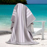 Cabana Stripe Oversized Cotton Beach Towel Set of 2, 4, or 6 Piece