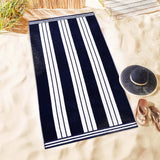 Cabana Stripe Oversized Cotton Beach Towel Set of 2, 4, or 6 Piece