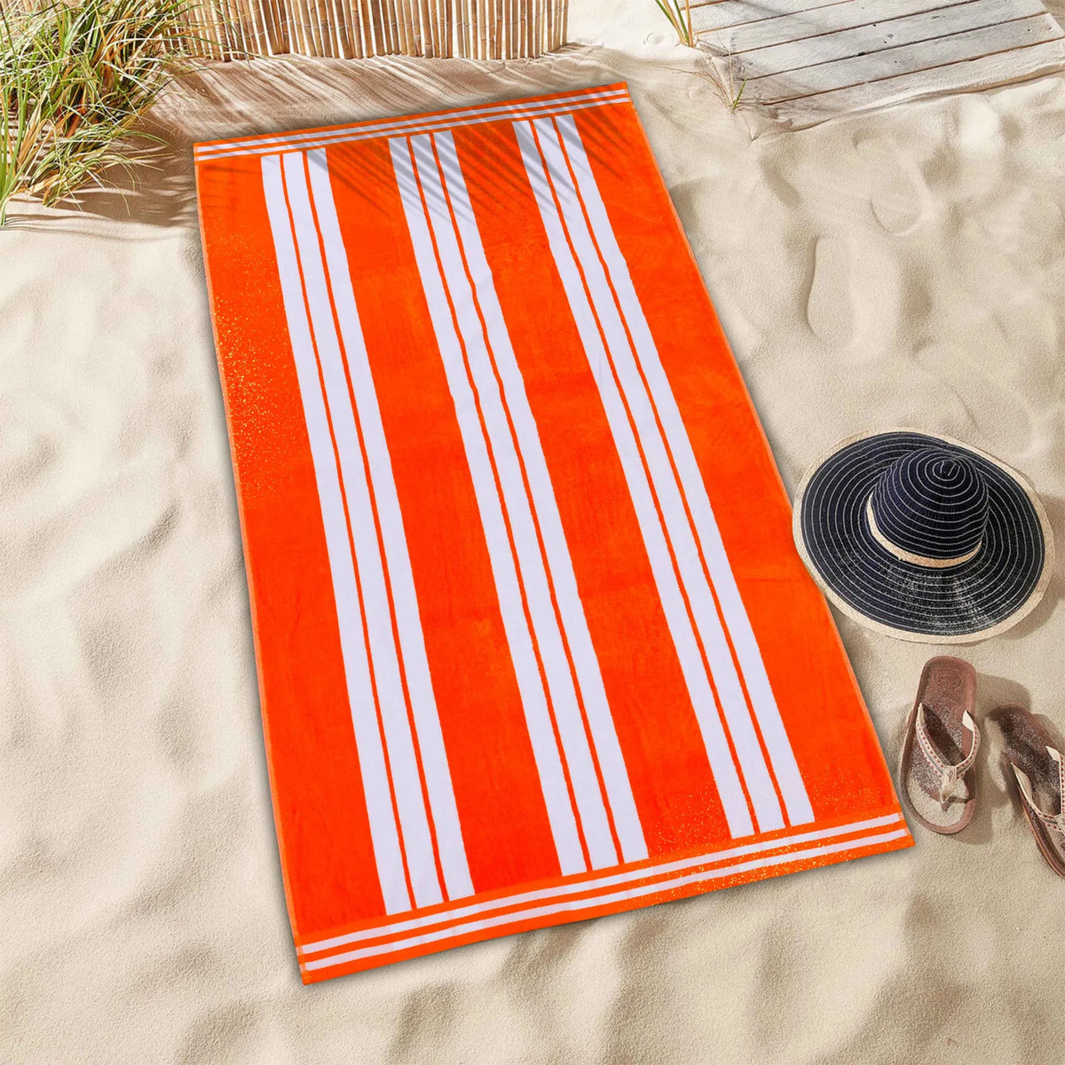 Striped Oversized Cabana Cotton Beach Towel Sets