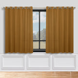 Classic Modern Solid Room Darkening Blackout Curtain Panels, Set of 2