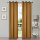 Classic Modern Solid Room Darkening Blackout Curtain Panels, Set of 2