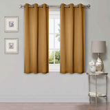 Classic Modern Solid Room Darkening Blackout Curtain Panels, Set of 2
