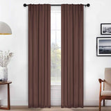 Solid Room Darkening Blackout Curtain Panels, Back Tabs, Set of 2