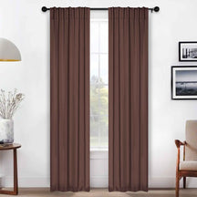 Solid Room Darkening Blackout Curtain Panels, Back Tabs, Set of 2