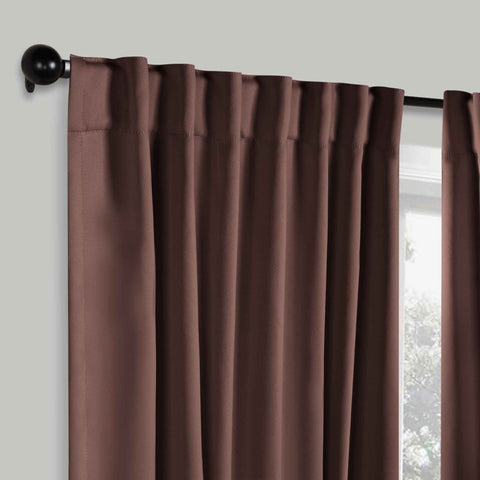 Blackout Window Curtains Solid Room Darkening Back Tab Set of 2