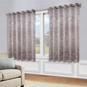 Leaves Room Darkening Grommet Blackout Curtain Panels, Set of 2