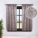 Leaves Room Darkening Washable Blackout Curtain Panels, Set of 2