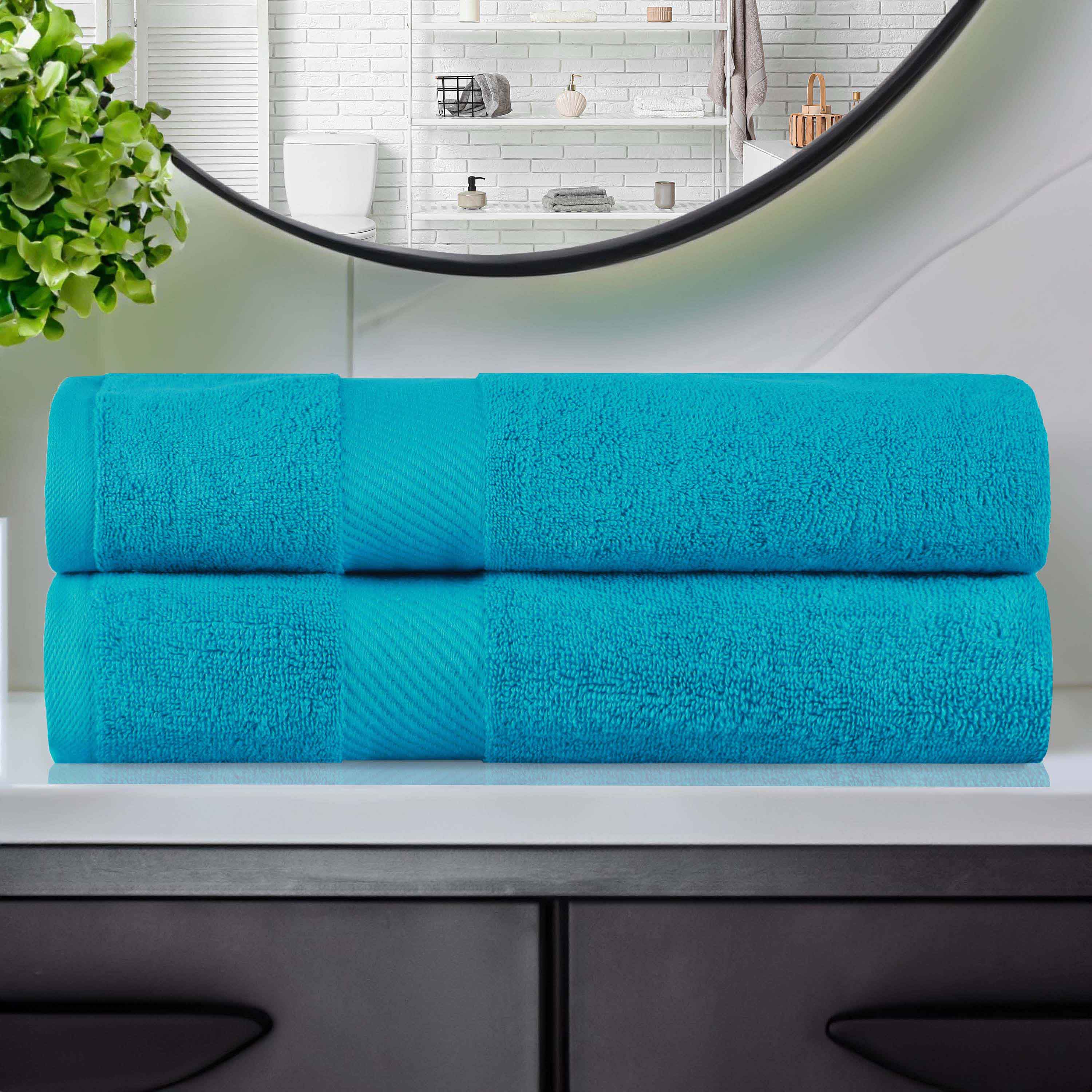 Kendell Egyptian Cotton Medium Weight Plush Bath Towel Set of 2