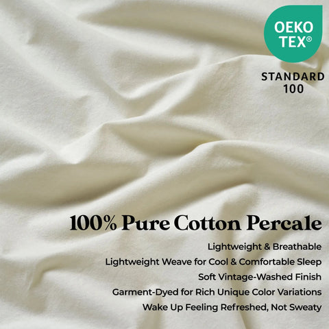 Carmen 100% Cotton Relaxed Wash Deep Pocket Bed Sheet Set